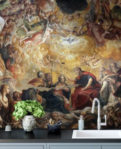 papel pintado fresco antiguo