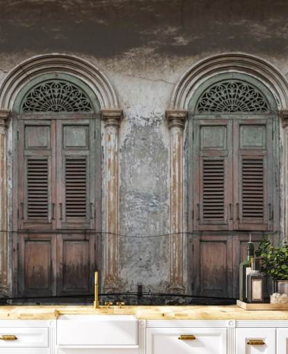 two old doors wallpaper