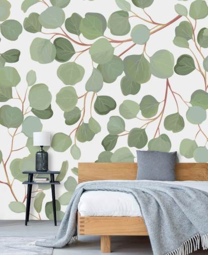sage green leaves wallpaper sage green leaves wallpaper