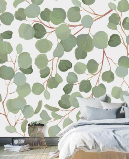 sage green leaves wallpaper sage green leaves wallpaper