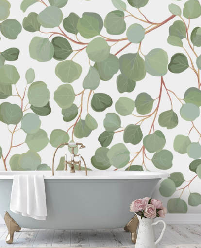 sage green leaves wallpaper sage green leaves wallpaper