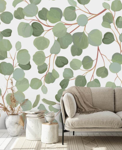 sage green leaves wallpaper sage green leaves wallpaper