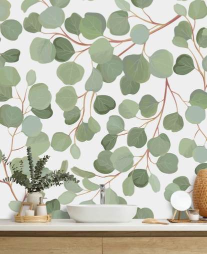 saliegroene bladeren behang saliegroene bladeren behang