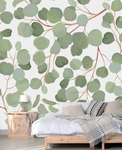 folhas verdes sábio papel de parede