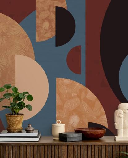 carta da parati in terracotta, arancione e blu carta da parati in terracotta, arancione e blu