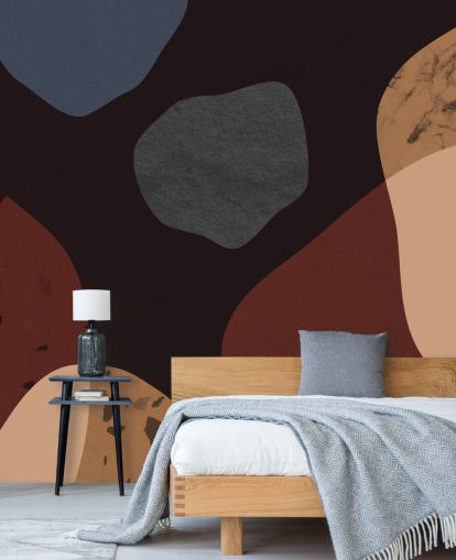 papel de parede de forma vermelha, laranja e azul papel de parede de forma vermelha, laranja e azul