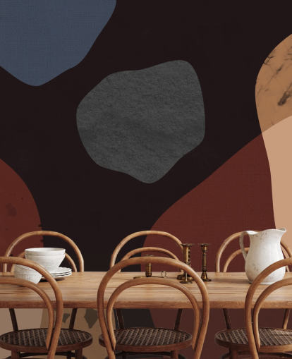 carta da parati di forma rossa, arancione e blu