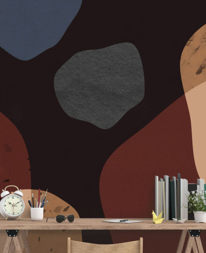 papel pintado de forma roja, naranja y azul papel pintado de forma roja, naranja y azul