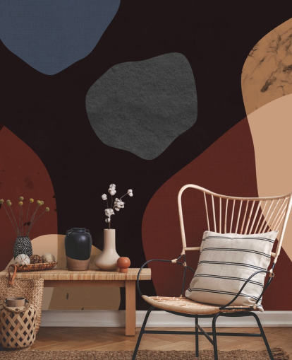 rote, orange und blaue Formtapete