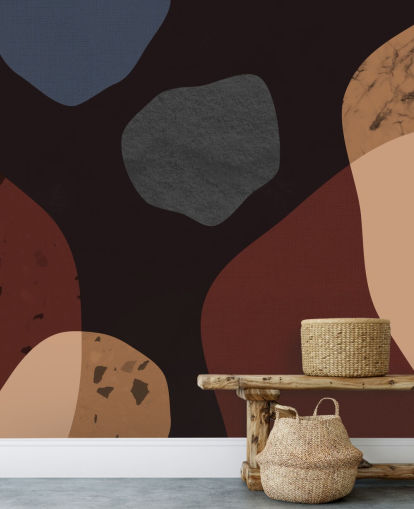 rød, orange og blå form tapet rød, orange og blå form tapet