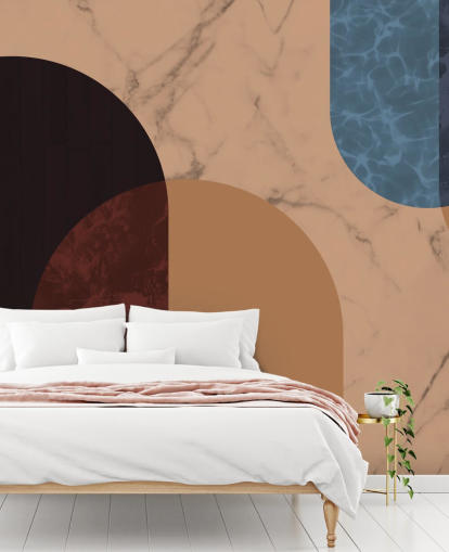 orange, red and blue bauhaus shape wallpaper orange, red and blue bauhaus shape wallpaper