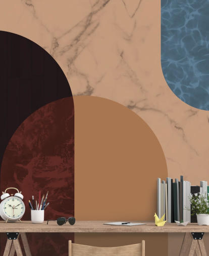 orange, red and blue bauhaus shape wallpaper orange, red and blue bauhaus shape wallpaper