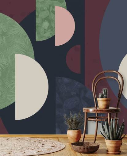 donkere vormen behang