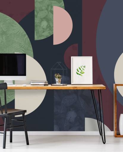 donkere vormen behang