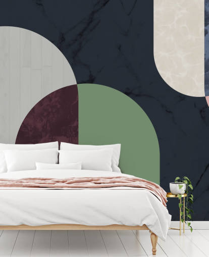 donkere bauhaus-stijl vormen behang donkere bauhaus-stijl vormen behang