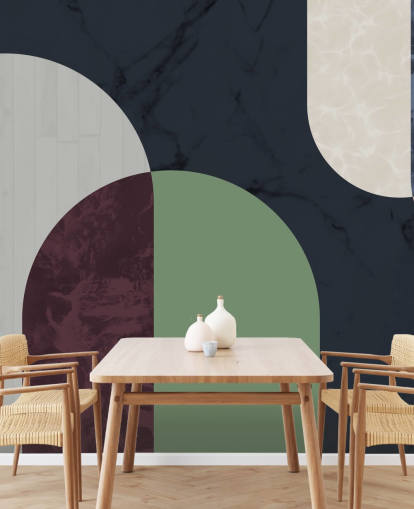 dark bauhaus style shapes wallpaper