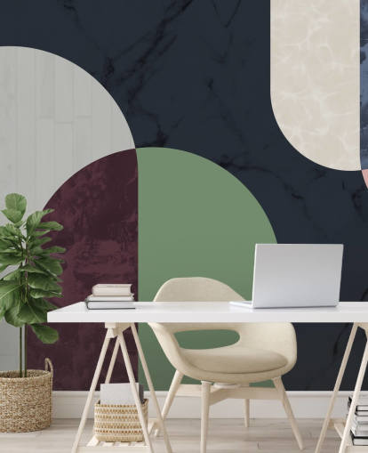 tumma Bauhaus tyyli muotoja tapetti