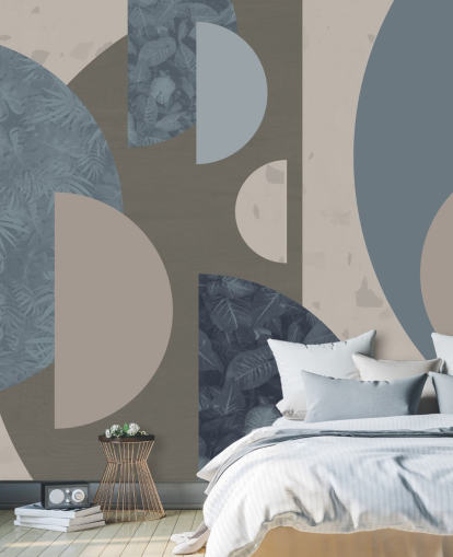 papier peint de formes bleues