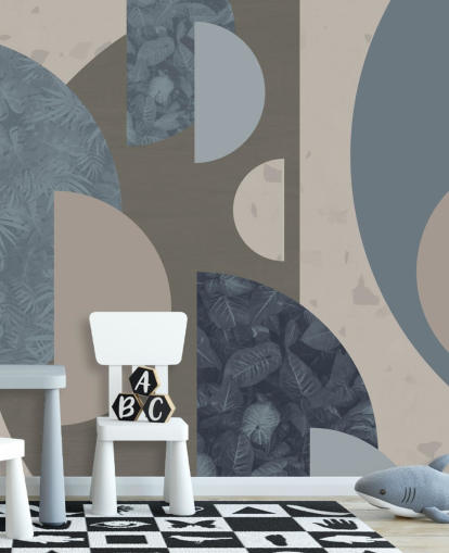 carta da parati forme blu