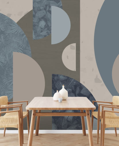 papier peint de formes bleues