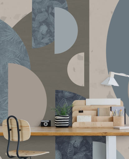 papier peint de formes bleues