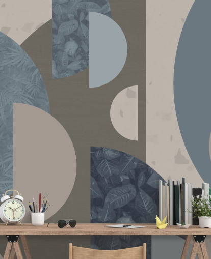 papier peint de formes bleues