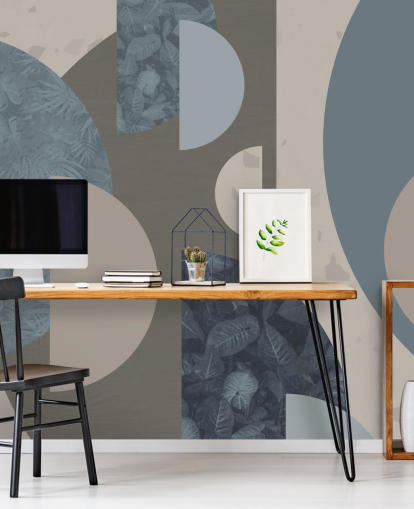 carta da parati forme blu