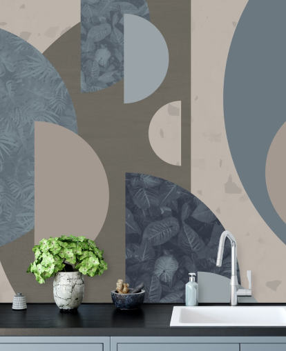 carta da parati forme blu