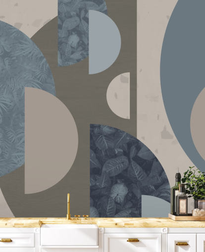 blue shapes wallpaper