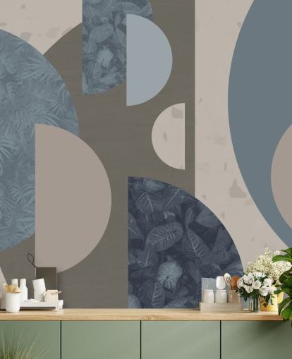 blue shapes wallpaper