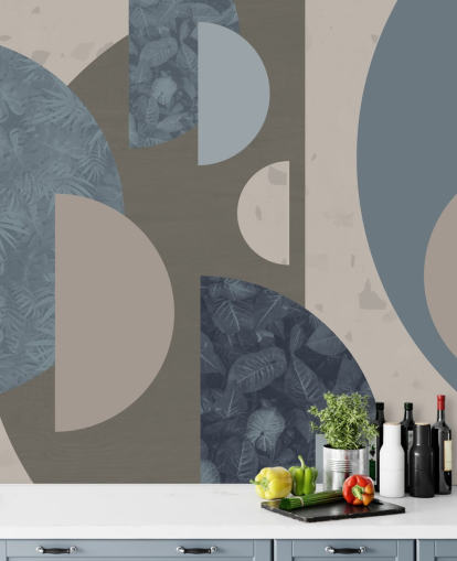 papier peint de formes bleues