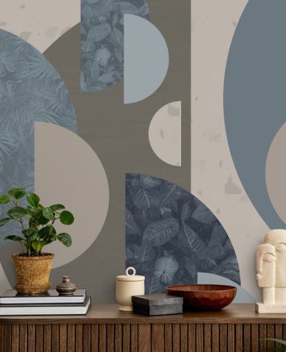 papel tapiz de formas azules