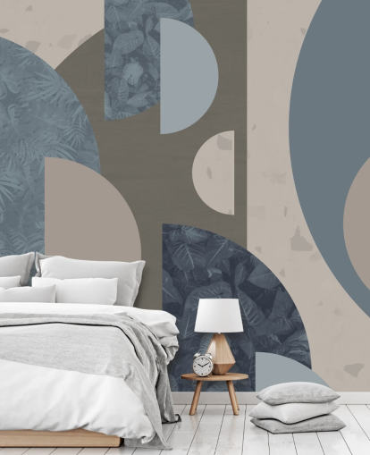 papier peint de formes bleues