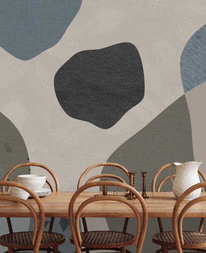 blue and grey shapes wallpaper