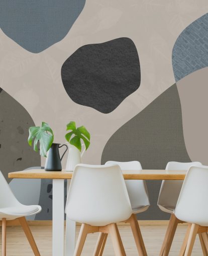 papel de parede de formas azuis e cinzas papel de parede de formas azuis e cinzas