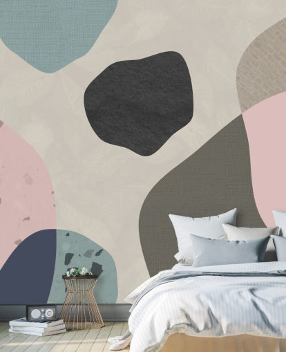 pastell formen tapete