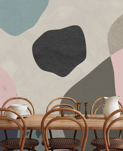 pastelvormen behang pastelvormen behang