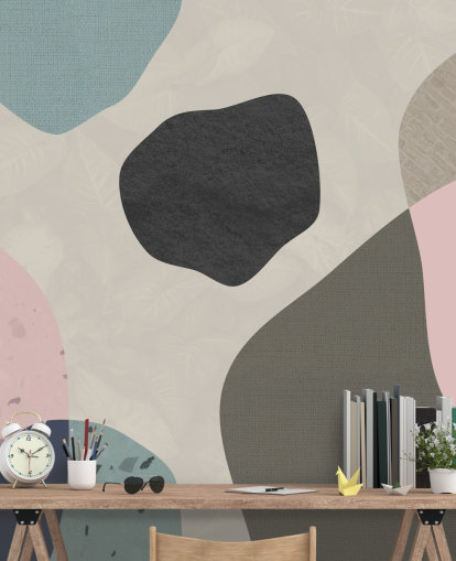papier peint formes pastel