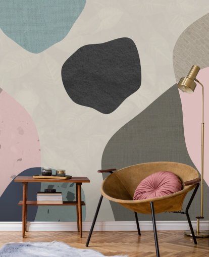 papier peint formes pastel