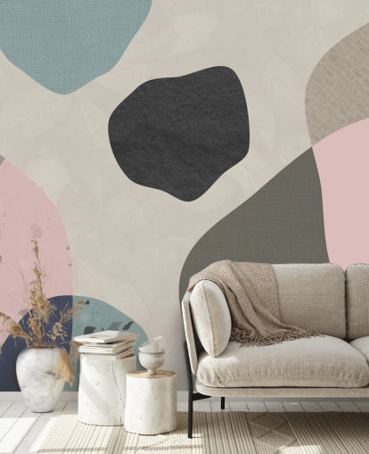 papier peint formes pastel