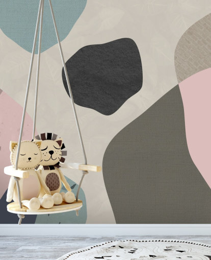 pastelvormen behang pastelvormen behang