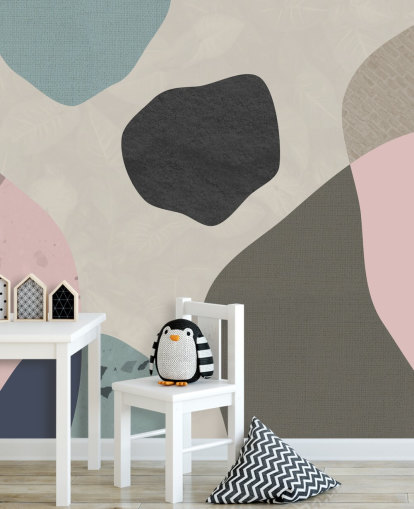 papier peint formes pastel