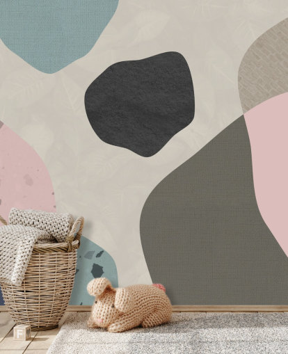 pastell formen tapete