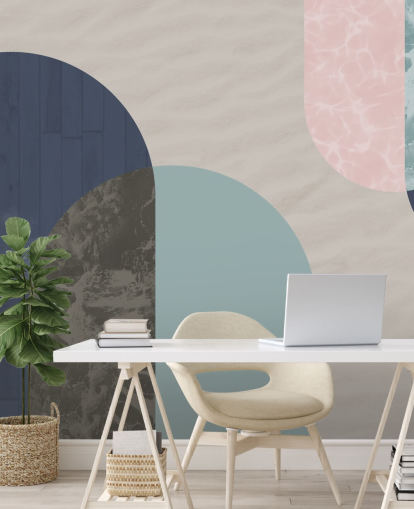 navy, blue and pink bauhaus shapes navy, blue and pink bauhaus shapes