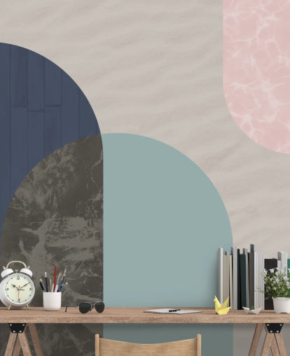 navy, blue and pink bauhaus shapes navy, blue and pink bauhaus shapes