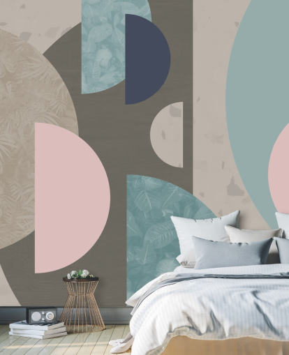 pastellrosa und blaue Formen Tapete pastellrosa und blaue Formen Tapete