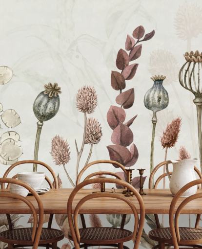 papel de parede de flores queimadas laranja, marrom e cremoso papel de parede de flores queimadas laranja, marrom e cremoso