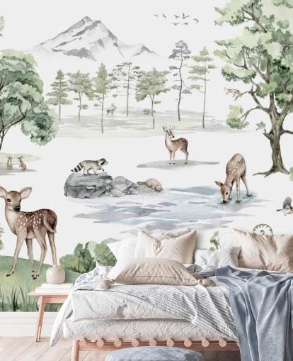 adorable forest animals nursery wallpaper adorable forest animals nursery wallpaper