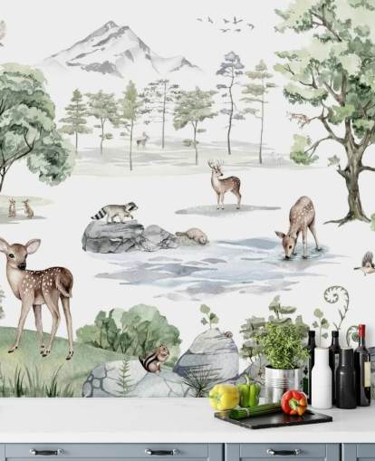 adorable forest animals nursery wallpaper adorable forest animals nursery wallpaper