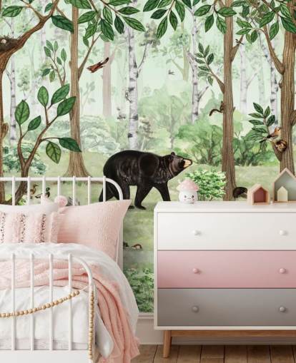 skovdyr i et skovtapet skovdyr i et skovtapet